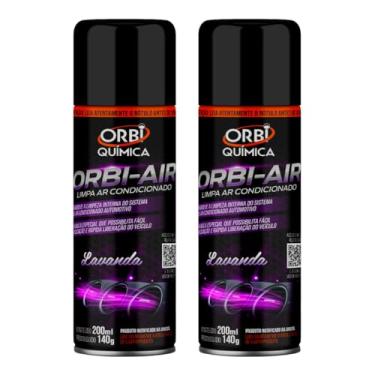 Imagem de Higienizador Orbi-Air Limpa Ar Condicionado Higienização Automotiva Aroma Lavanda Kit com 2 - Orbi Química