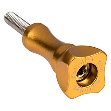 Imagem de GoTough 35mm Gold Metal Thumbscrew Compatível com GoPro HERO3, HERO3+, HERO4, HERO5, HERO6, HERO7 Sistema de montagem de 2 pinos - por Fotodiox Pro