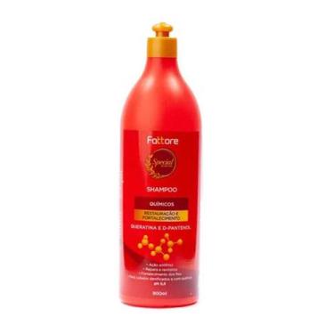 Imagem de Shampoo Fattore 900ml Anti-Frizz Para Cabelos Danificados E Com Químic