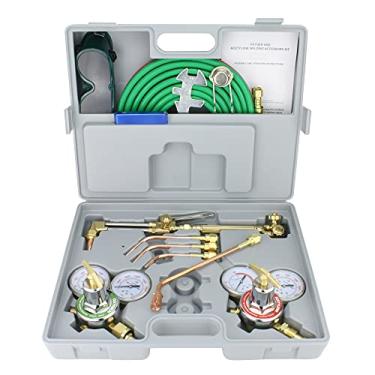 Imagem de SÜA Conjunto de corte, soldagem e aquecimento a gás de oxigênio e acetileno - Tocha de serviço médio - Caixa de plástico - Modelo: Wyvern V