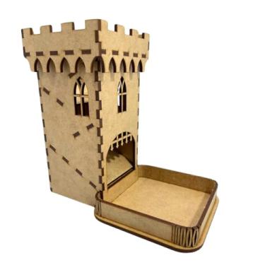 Imagem de Genérico - Torre de Dados Castelo Jogo Rpg Games Em Mdf - 9cm x 17cm