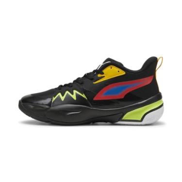 Imagem de PUMA Tênis de basquete masculino Genetics, preto para todos os tempos, vermelho, 48, Preto - vermelho para todos os tempos, 41
