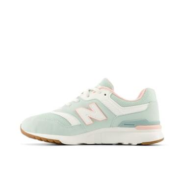 Imagem de New Balance Tênis infantil unissex 997h, Cinza de argila/sal marinho/pântano salgado, 3.5 Wide Big Kid