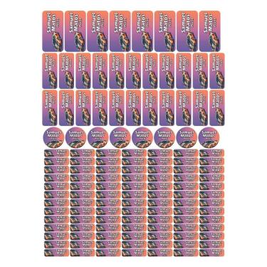 Imagem de Adesivo Etiqueta Escolar Personalizado Vinil Carros 129UN