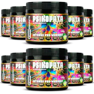 Imagem de 10 Pré Treino Psikopata Beta 100g sabor limão - Pro Corps