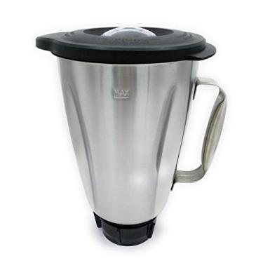Imagem de Blendin Conjunto De Frascos De Aço Inoxidável Para 6 Xícaras Com Alça, Compatível Com Misturadores Oster E Osterizer Prata
