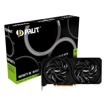 Imagem de PLACA DE VIDEO PALIT GEFORCE RTX 4060 INFINITY 2 8GB GDDR6 NE64060019P1-1070L
