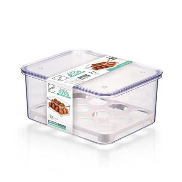 Imagem de Porta Ovos com tampa e tela 2,7Lts PS cristal 215X170X10