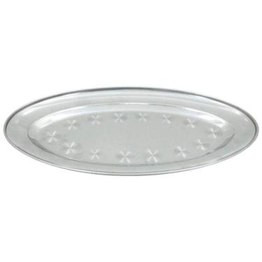 Imagem de Kit 12 Bandejas Oval Em Aço Inox 29cm