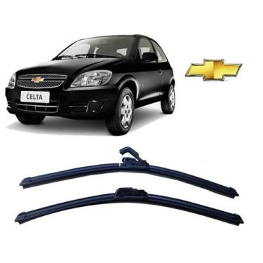 Imagem de Par de Palhetas para Limpador de Parabrisa Dianteiro Chevrolet Celta T