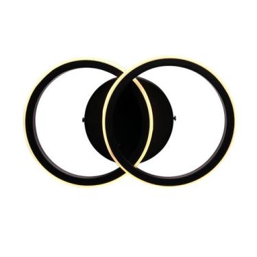 Imagem de Plafon Taschibra Village Circle Led 10W 3000K Luz Amarela Bivolt, Pret