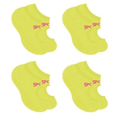 Imagem de Kit Com 4 Pares De Meias Sapatilha Antiderrapante Yoga Pilates Selene,