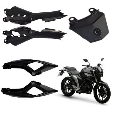 Imagem de Kit Carenagem Traseira Completa Fazer Fz25 Preto 2018 2019 2020 2021 2