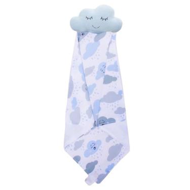 Imagem de Naninha para Bebê de Bichinho de Pelúcia com Prendedor de Chupeta Nuvem (Azul)