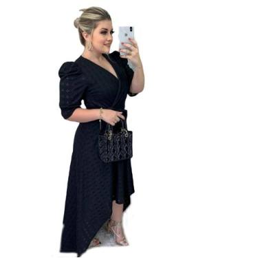 Imagem de Vestido Mullet Malha Lesse elegante e discreto Preto - style, GG