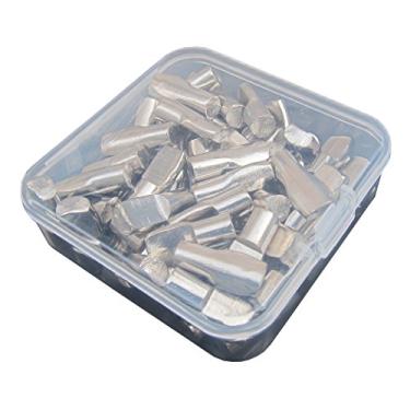 Imagem de Conjunto de 60 peças de descansos de prateleira em forma de colher de 1,27 cm, prendedores de armário de móveis, caixa de armazenamento, 60 unidades (níquel)