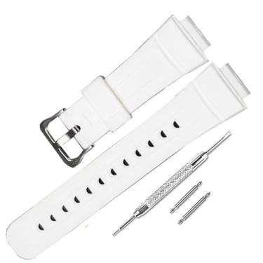 Imagem de Pulseira de relógio de resina de substituição para Casio para G-Shock G2900, G2900F, G2900BT (fivela branca/prata)