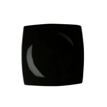 Imagem de Conjunto 8 Pratos Sobremesa Oriental Preto 21 cm para bolo Square Germ