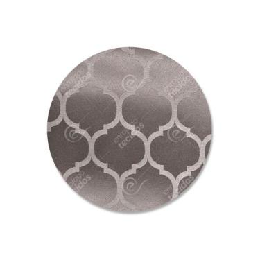Imagem de Capa para Sousplat em Tecido Jacquard Cinza e Cru Geométrico Tradicion