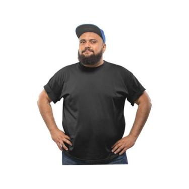 Imagem de Camiseta Masculina Algodão Plus Size XGG Preta - Del France, G1