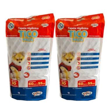 Imagem de Tapete Higienico Pet Tico Pads 30un em atacado 2 pacotes