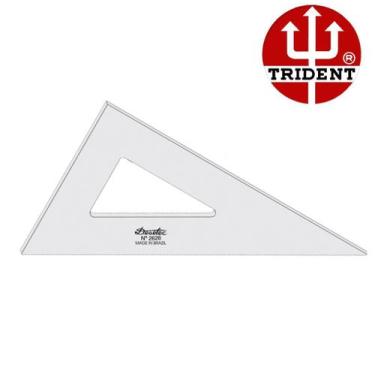 Imagem de Esquadro de Acrílico Trident 26cm - sem Escala - Ref.2626