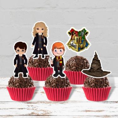 Imagem de Topo Topper Tag Docinhos Harry Potter Jovem - 50 Uni - Oficina do Pape