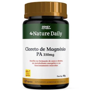 Imagem de Cloreto de magnesio p.a. 350mg nature daily com 60 capsulas + 7 gratis