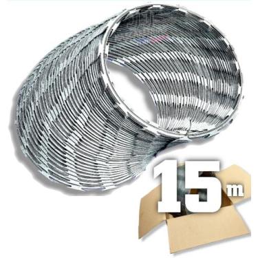 Imagem de 15 metros Concertina ouriço para muro portão 30cm 60 voltas - K. Metal