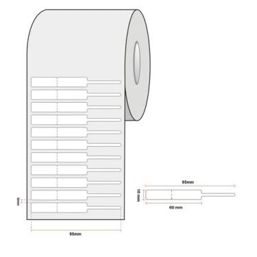 Imagem de 10.000 Unid Etiqueta Adesiva P/joia E Otica 95x10 - Brice Etiquetas