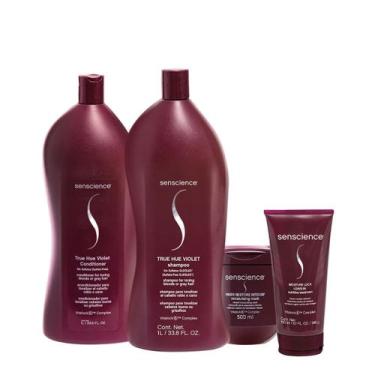 Imagem de Kit Senscience True Hue Violet Shampoo Condicionador Máscara Intensif 