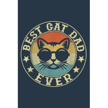 Imagem de Vintage Best Cat Dad Ever: Study Notebook, 6 x 9 inches, 120 pages
