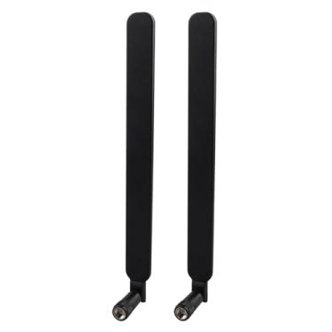 Imagem de Futheda Antena externa omnidirecional de banda completa SMA macho 4G LTE 2 peças compatível com roteador CPE, câmera de trilha, mini cartão PCIE, ponto de acesso, extensor de alcance sem fio, modem