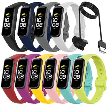 Imagem de 10 Pack Bands Compatible with Samsung Galaxy Fit 2 Bands for Women Men, Sport Straps Replacement Wristband Accessories for Samsung Galaxy Fit2