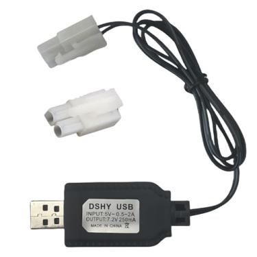 Imagem de Cabo carregador de bateria NiMH/NiCd de 7,2 V com plugue Tamiya padrão, compatível com carro RC, tanque, avião, barco RC e outros brinquedos de controle remoto para carregador USB universal de 7,2 V