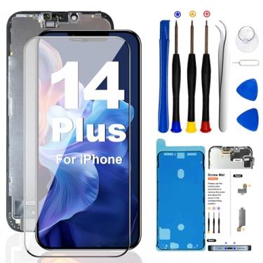 Imagem de Kit de substituição de tela para iPhone 14 Plus de 6,7 polegadas, tela LCD Full HD, conjunto digitalizador 3D Touch com ferramentas de reparo, para substituição de tela do iPhone 14 Plus (A2632,