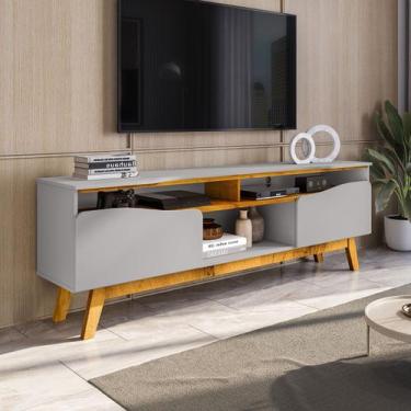 Imagem de Rack para TV Até 65 Polegadas Ilhabela 2 Portas Off White/Naturalle - 