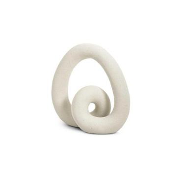 Imagem de Escultura Decorativa Cerâmica Enfeite Fino Sala Consultório Varanda - 