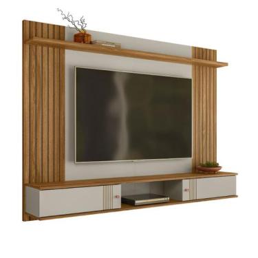 Imagem de Painel Suspenso para TV até 70" Denver 180cm Cor Off White e Nature - 