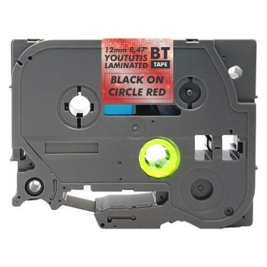 Imagem de Fita Brilhante TZ 431L1 Compatível de 12mm Vermelha Circular - BYT