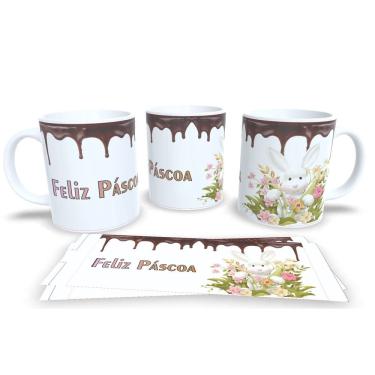 Imagem de Canecas de Porcelana Personalizada Páscoa Encanto e Doçura em Cada Gole