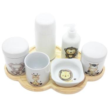Imagem de Kit higiene bebê Safari 7 pçs Bdj Nuvem TD Porc Molh QuadDec - Antilop
