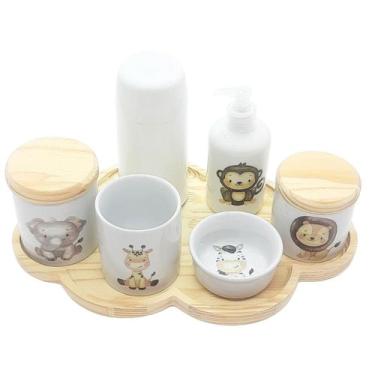 Imagem de Kit higiene bebê Safari 7 pçs Bdj Nuvem pinus Molh Red Dec - Antilope 