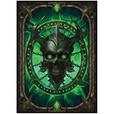 Imagem de Fantasy North - Book of The Dead - Spell Book Series I - 100 capas de cartas TCG foscas texturizadas - Serve para Pokémon Magic MTG Commander e outros jogos de cartas - Mangas de baralho (verde)