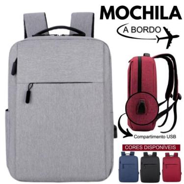 Imagem de Mochila Mala Viagem De Bordo Grande Premium Resistente - New Bag, Cinz
