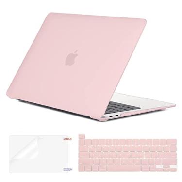 Imagem de EooCoo Capa protetora rígida compatível com MacBook Pro 13 polegadas 2024 2023 M2 2022-2016 versão M1 A2338 A2289 A2251 A2159 A1989 A1706 A1708 capa protetora rígida com capa de teclado, protetor de