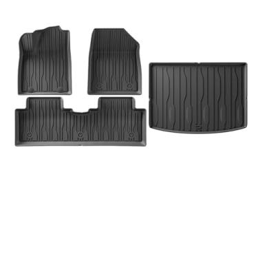 Imagem de Tapetes de carro compatíveis com BYD Yuan Pro Yuan Up 2025 2024 Cargo Liner Mat impermeável antiderrapante Foot Pad Seat Back Protector Carpet(2pcs)