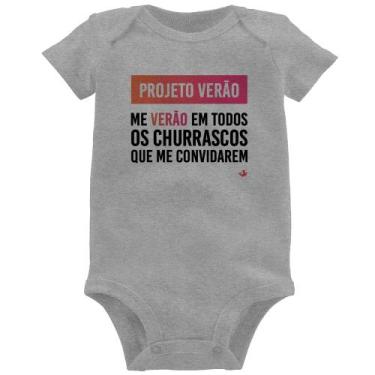 Imagem de Body Bebê Projeto Verão - Foca na Moda, Cinza, GG