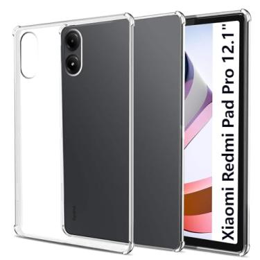 Imagem de easyBee Capa compatível com Xiaomi Redmi Pad Pro 30.7 cm, capa traseira de silicone ultrafina à prova de choque HD transparente TPU - transparente