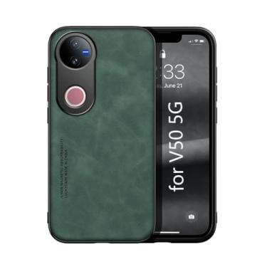 Imagem de Kepuch Silklike Capa para Vivo V50 5G - Case Placa de Metal Embutida - Verde